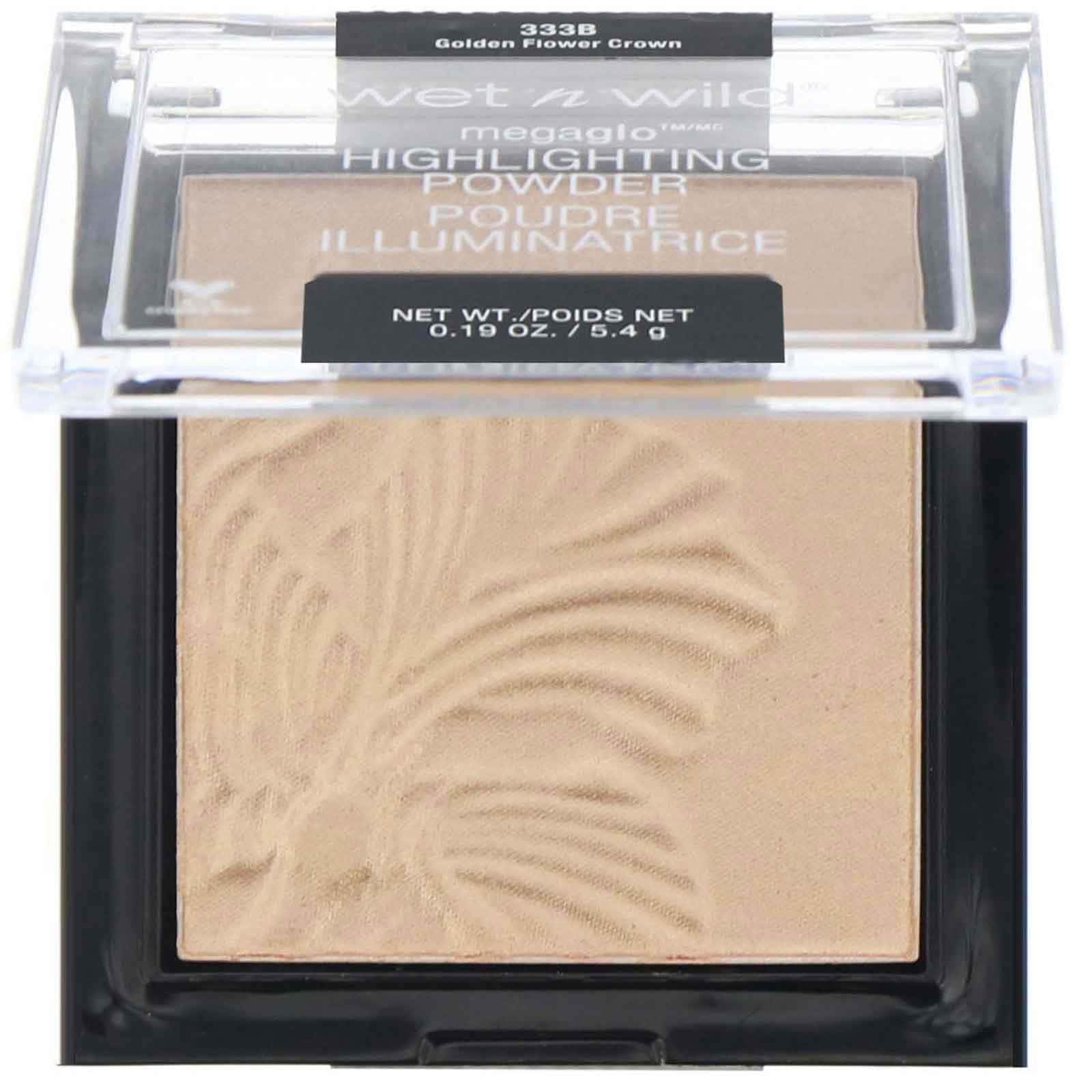 Wet n Wild, Polvo iluminador MegaGlo, Corona de flores doradas, 5,4 g (0,19 oz)