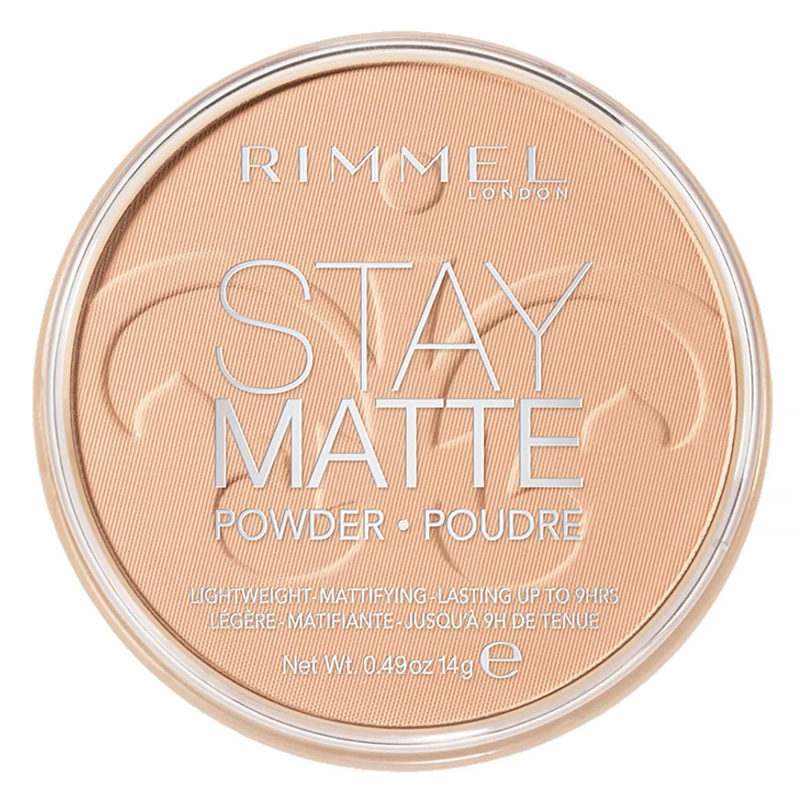 Rimmel London, Polvo compacto Stay Matte, Matificante liviano, 004 Tempestad de arena, 14 g (0,49 oz)