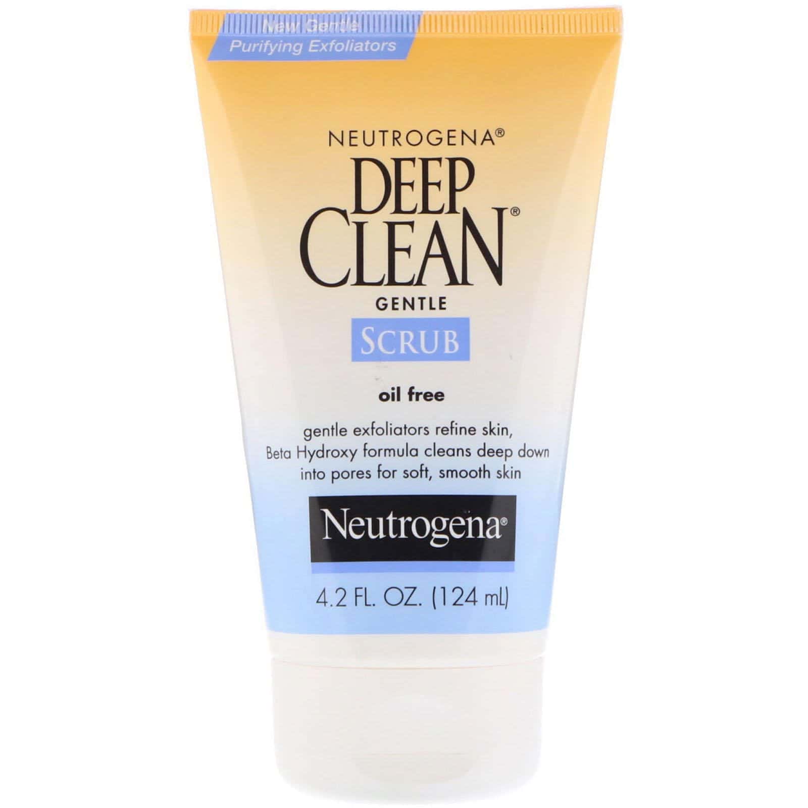 Neutrogena, Deep Clean, exfoliación suave, sin oleosidad, 4.2 fl oz (124 ml)