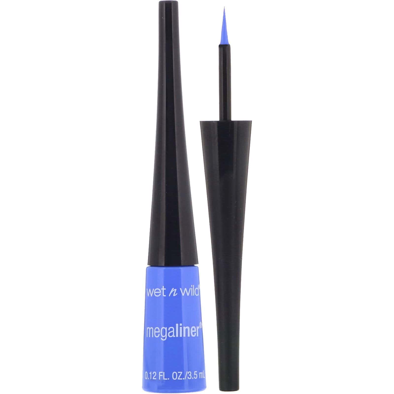 Wet n Wild, Delineador líquido MegaLiner, azul eléctrico, 3,5 ml (0,12 oz. liq.)