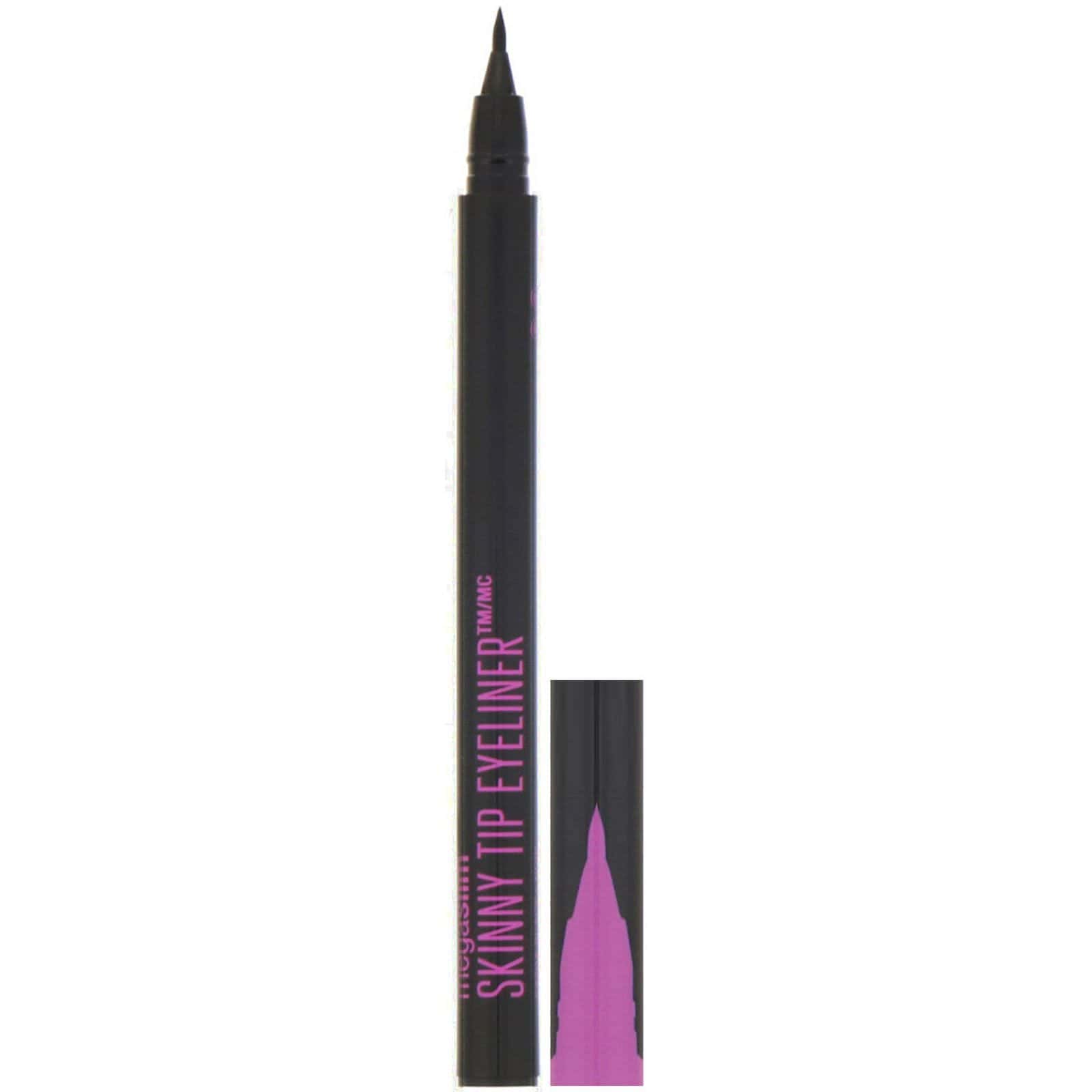 Wet n Wild, Delineador de punta fina MegaSlim Skinny Tip Eyeliner, Negro, 0,6 ml (0,02 oz. liq.)