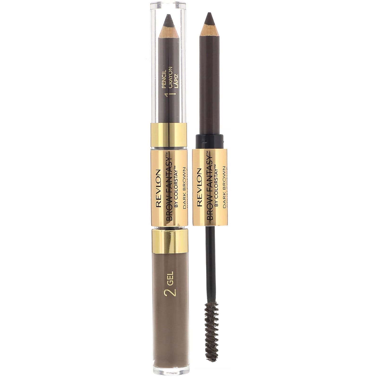 Revlon, Brow Fantasy, Marrón oscuro 106, 0,31 g (0,011 oz)/1,18 ml (0,04 oz. líq.)