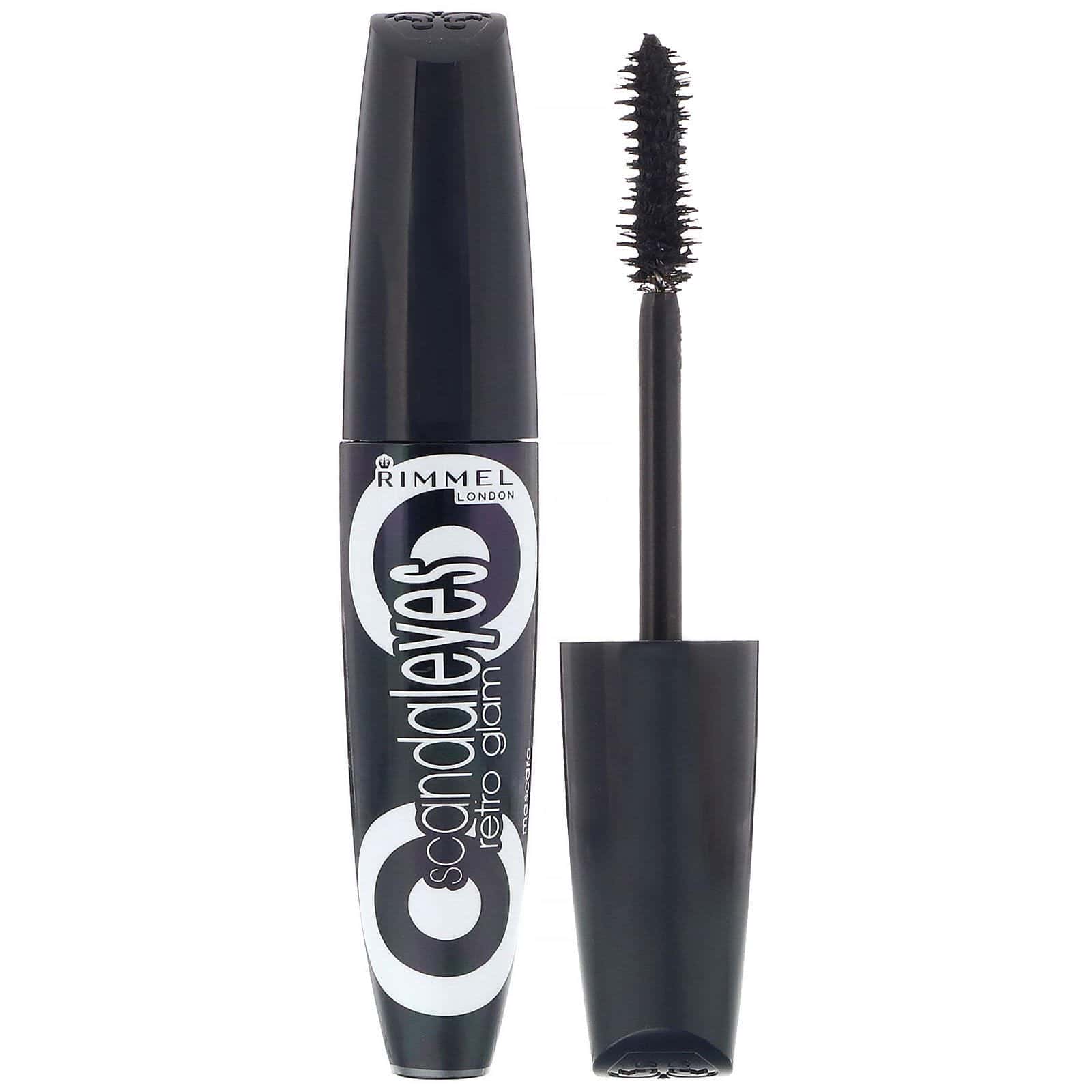 Rimmel London, Máscara para pestañas Scandaleyes Retro Glam, 003 Negro extremo, 12 ml (0,41 oz. líq.)