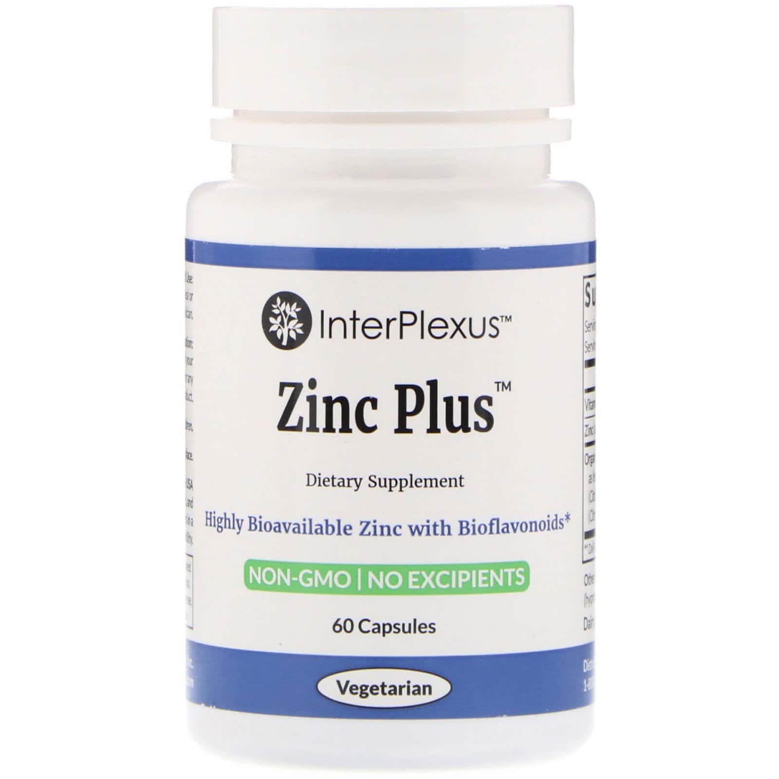 InterPlexus, Zinc plus, 60 cápsulas