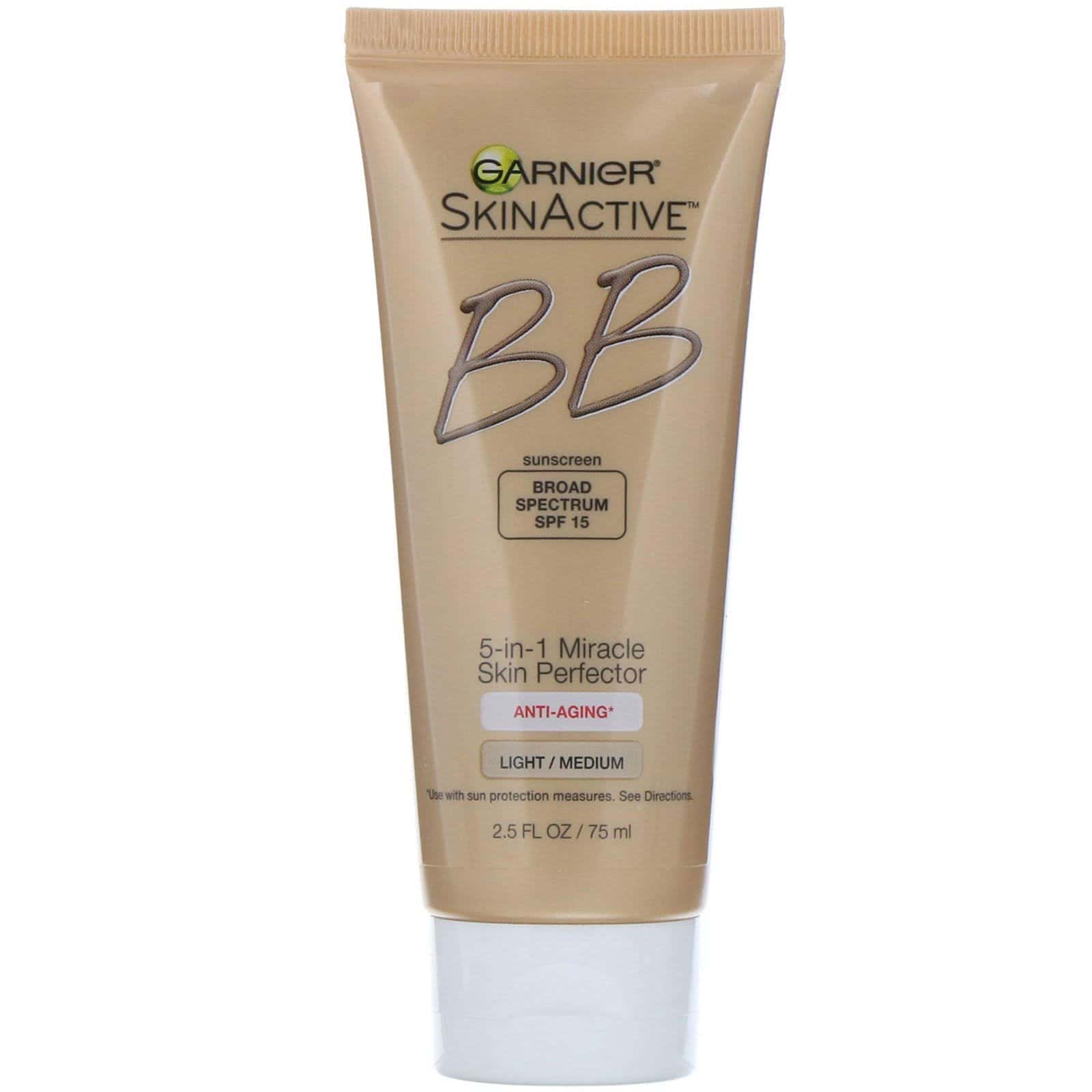 Garnier, SkinActive, Bálsamo para imperfecciones, Perfeccionador prodigioso 5 en 1, Antienvejecimiento, Claro/medio, 75 ml (2,5 oz. líq.)