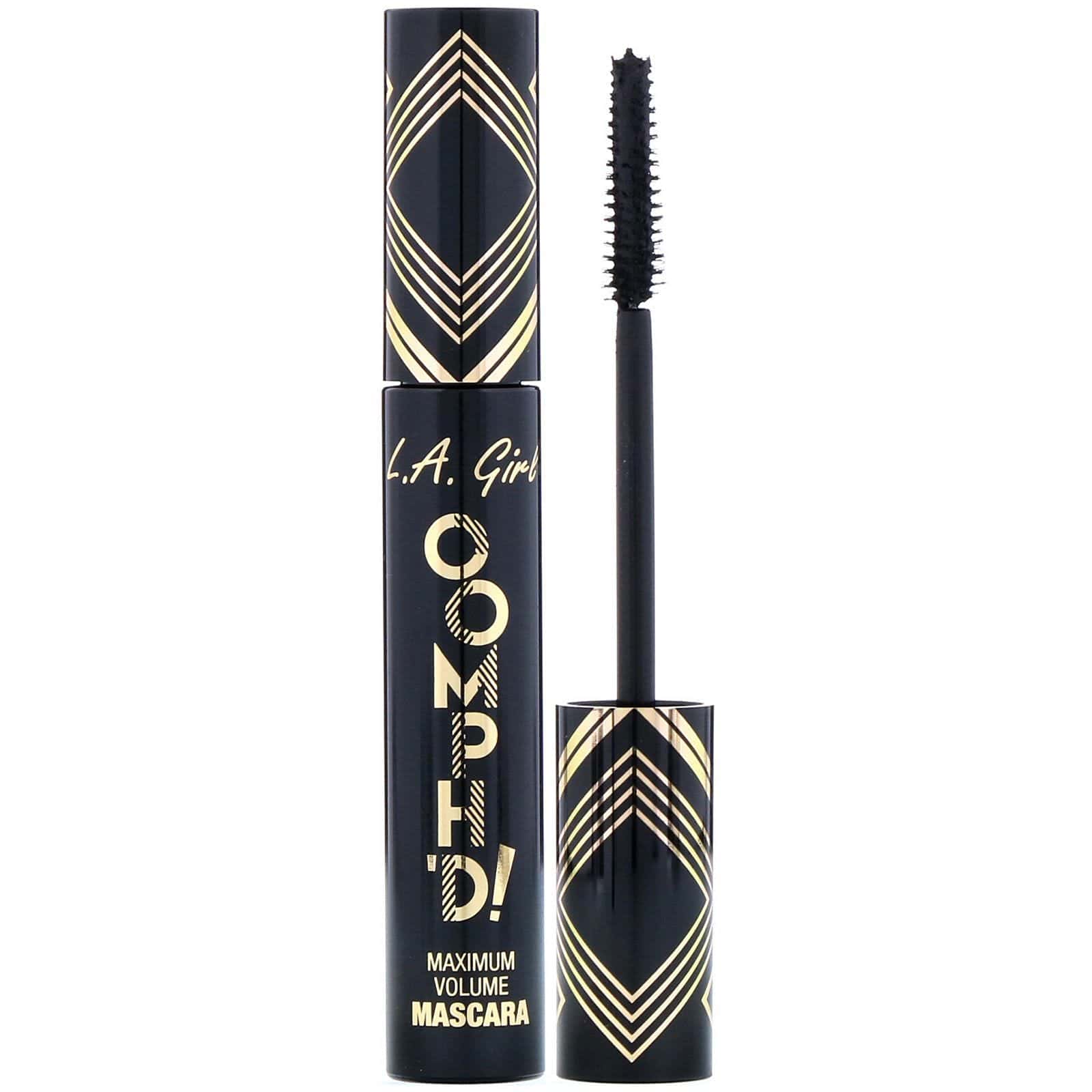 L.A. Girl, Máscara para pestañas Oomph'd, Súper negro, 8 ml (0,27 oz. líq.)