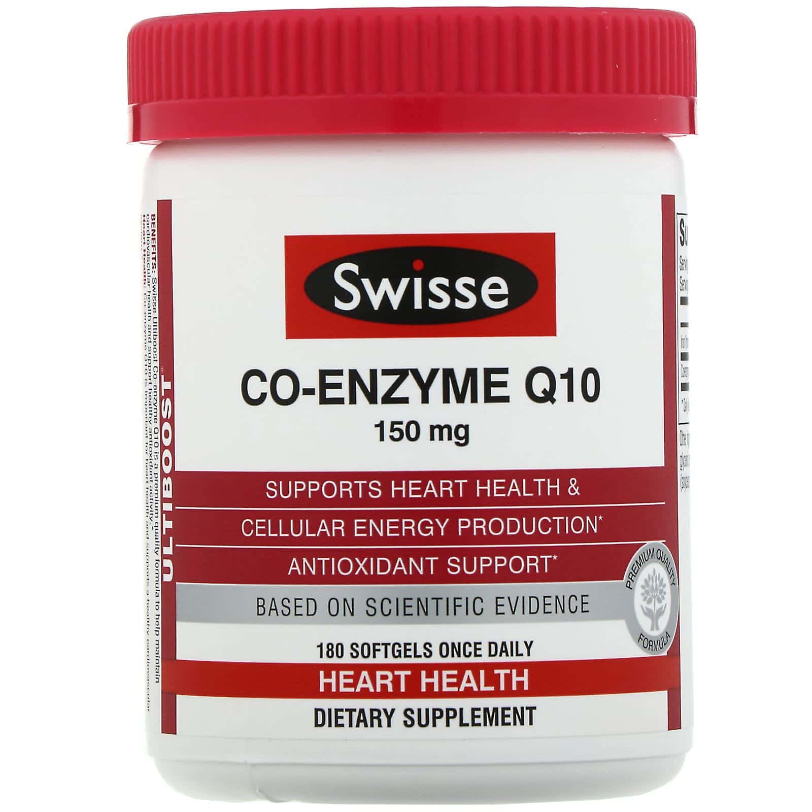 Swisse, Ultiboost, coenzima Q10, 150 mg, 180 cápsulas blandas