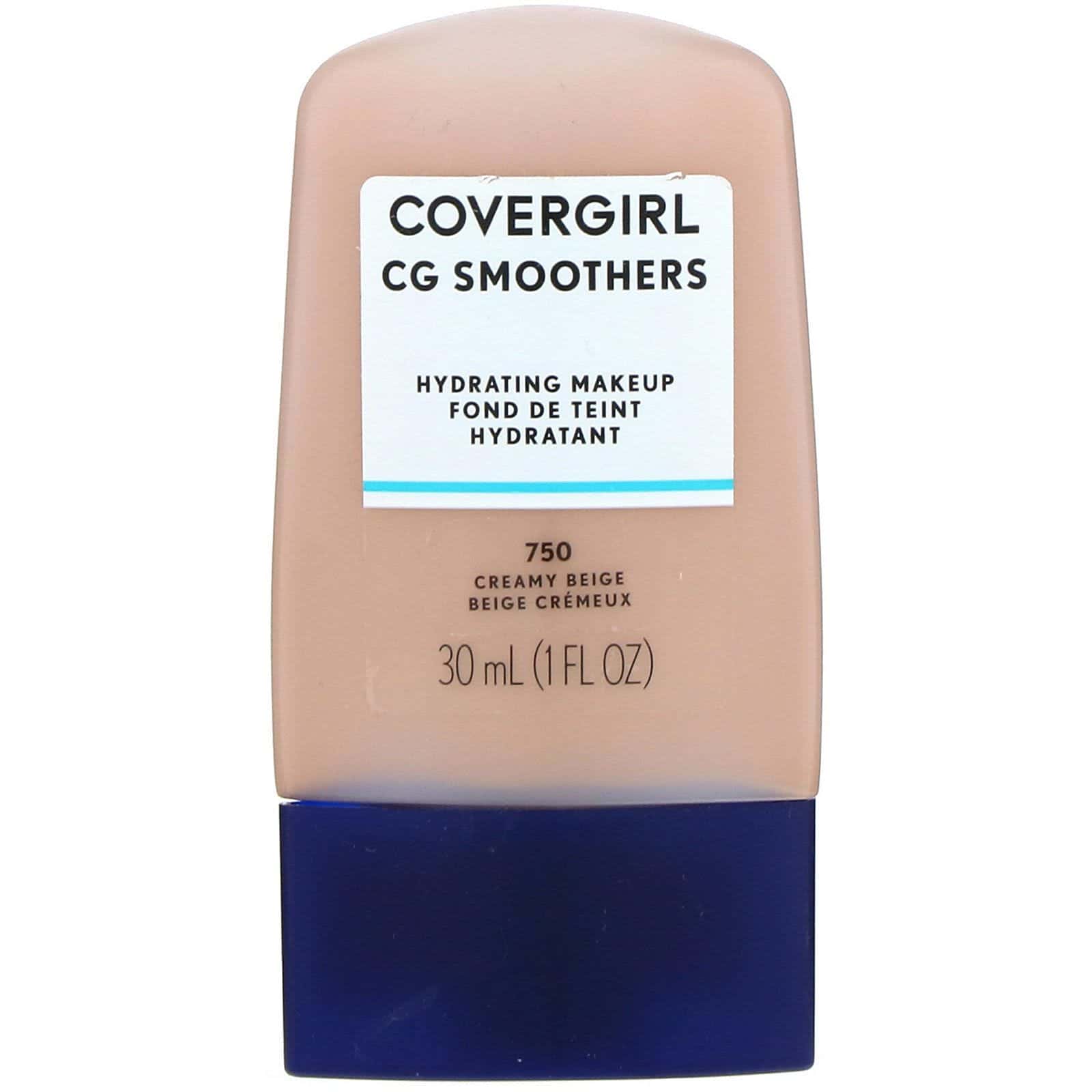 Covergirl, Smoothers, Maquillaje hidratante, 750 Beige cremoso, 30 ml (1 oz. líq.)