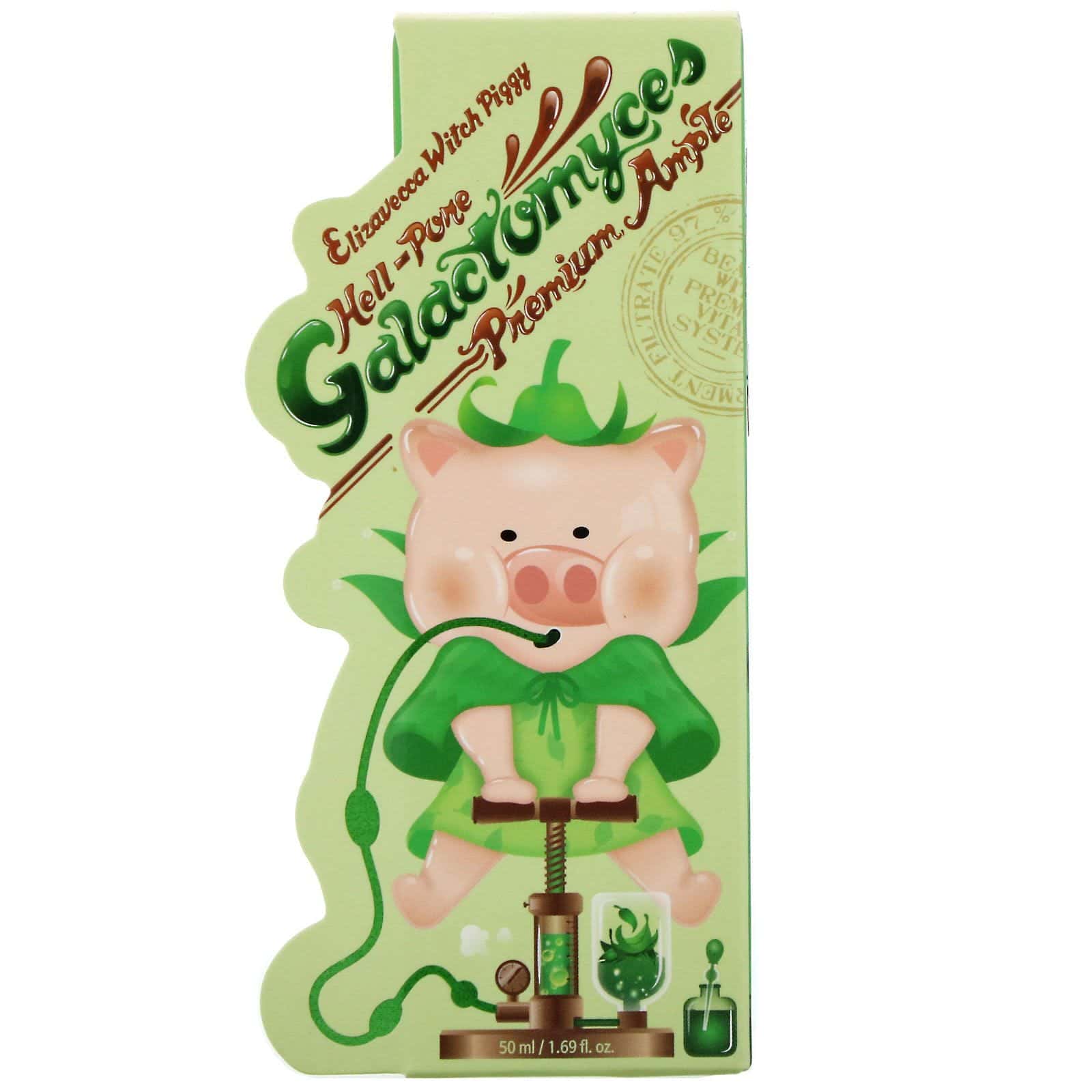 Elizavecca, Ampolla facial prémium con Galactomyces Hell-Pore, Witch Piggy, 1,69 oz. líq (50 ml)
