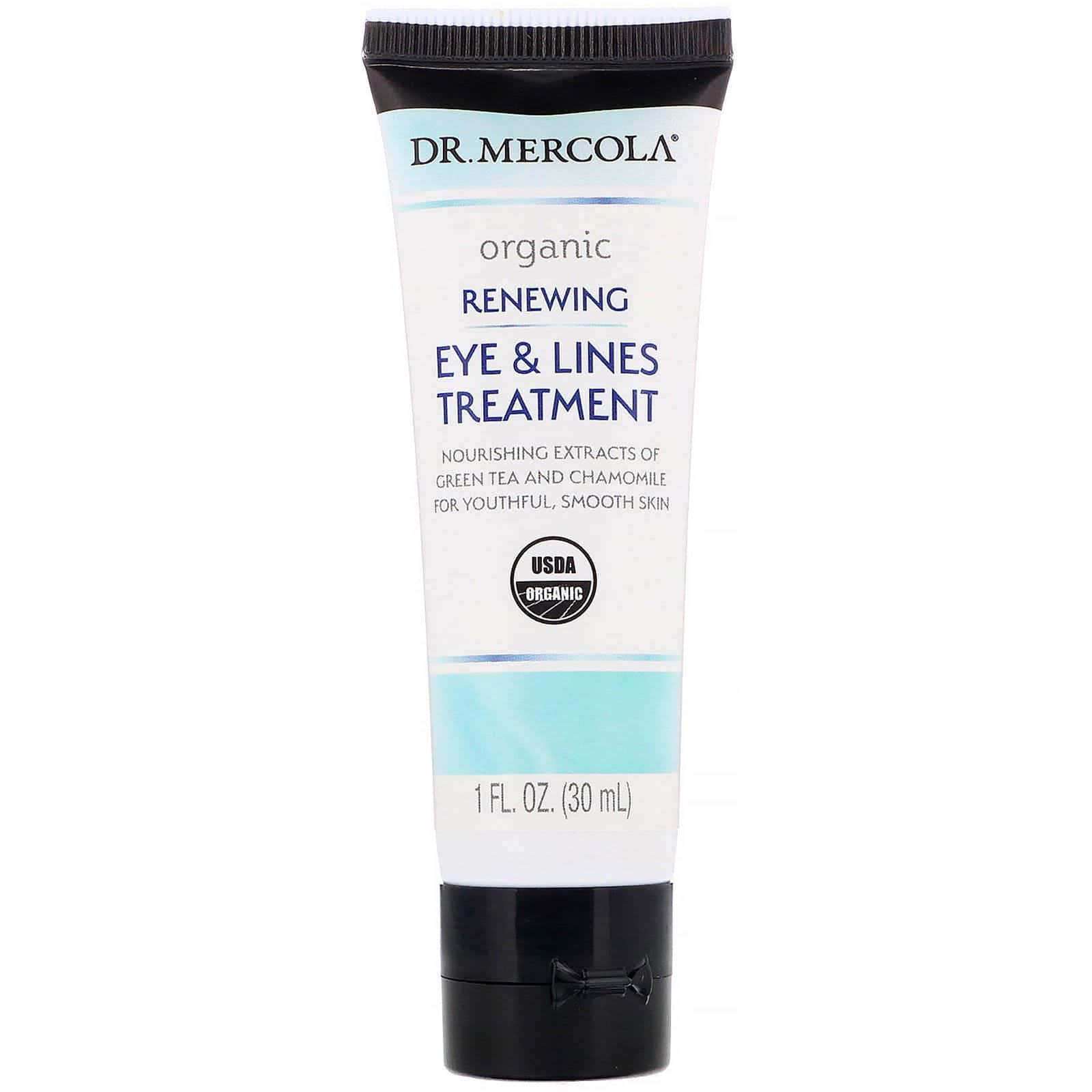 Dr. Mercola, Tratamiento renovador orgánico para ojos y lineas de expresión, 1 fl oz (30 ml)
