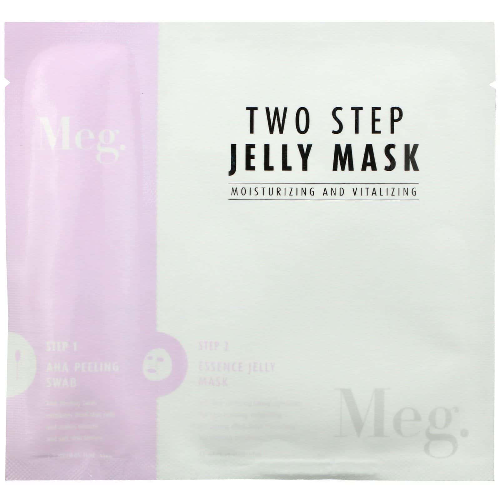 Meg Cosmetics, Two Step Jelly Mask, Moisturizing and Vitalizing, 1 Set