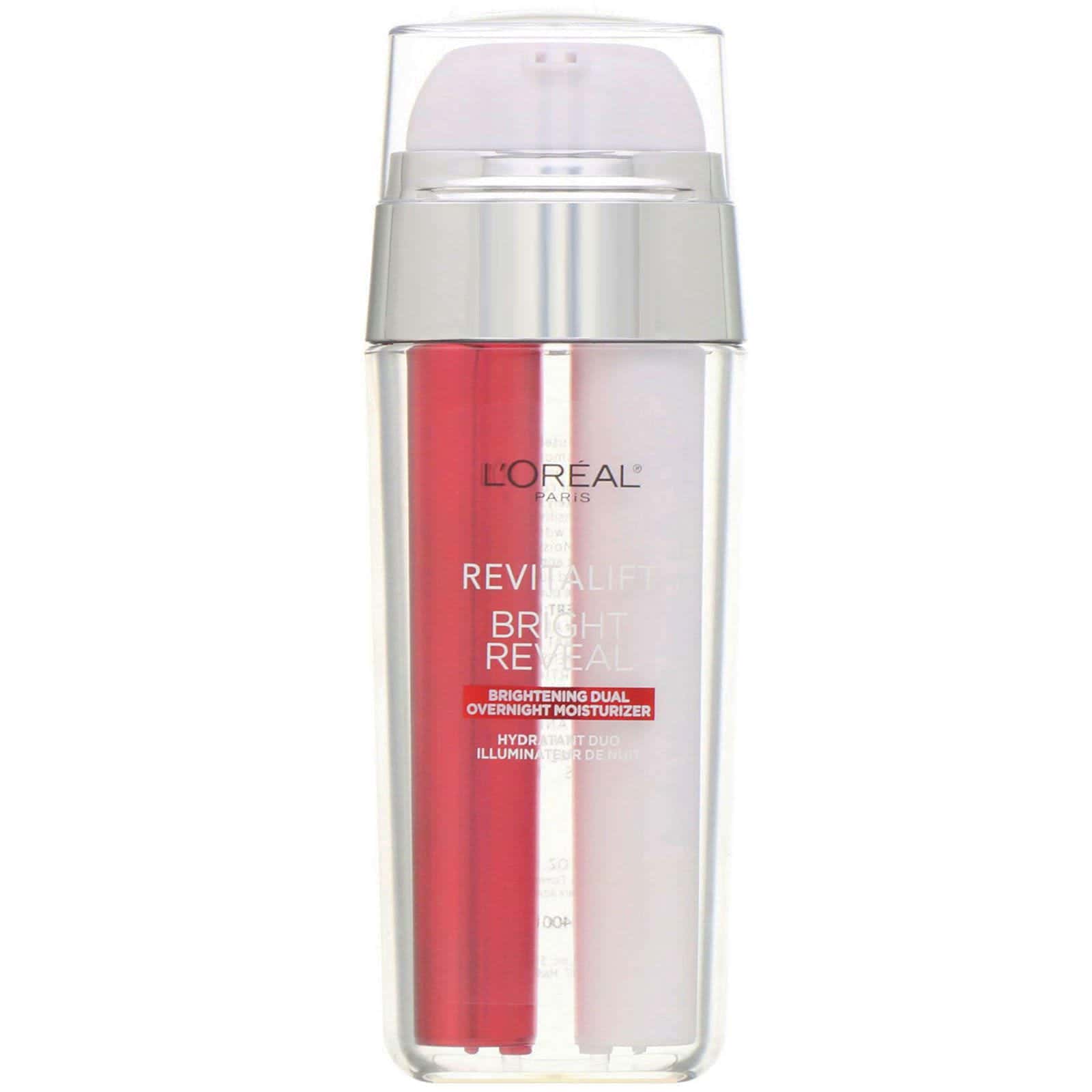L'Oreal, Revitalift Bright Reveal, Humectante iluminador de noche de doble acción, 30 ml (1 oz. líq.)