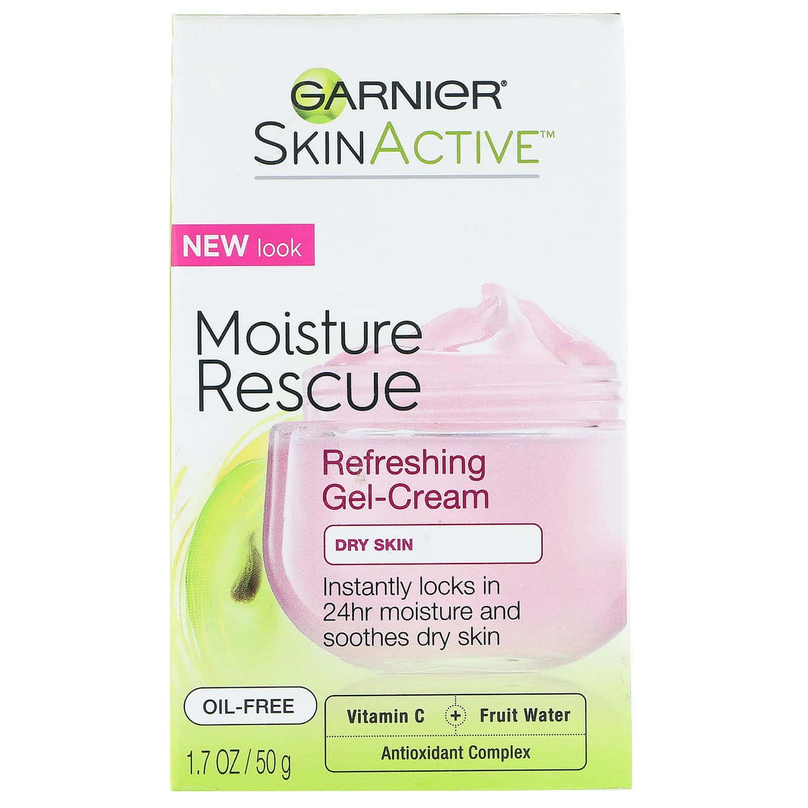 Garnier, SkinActive, Moisture Rescue, Crema en gel refrescante, Piel seca, 50 g (1,7 oz)