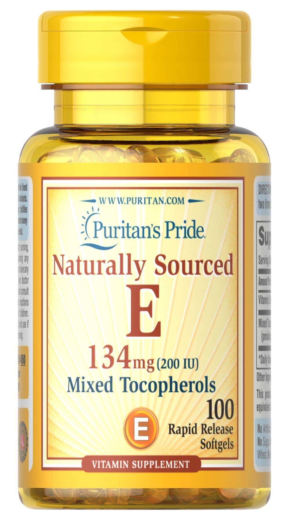 Vitamina E-200 UI Tocoferoles Mixtos Naturales