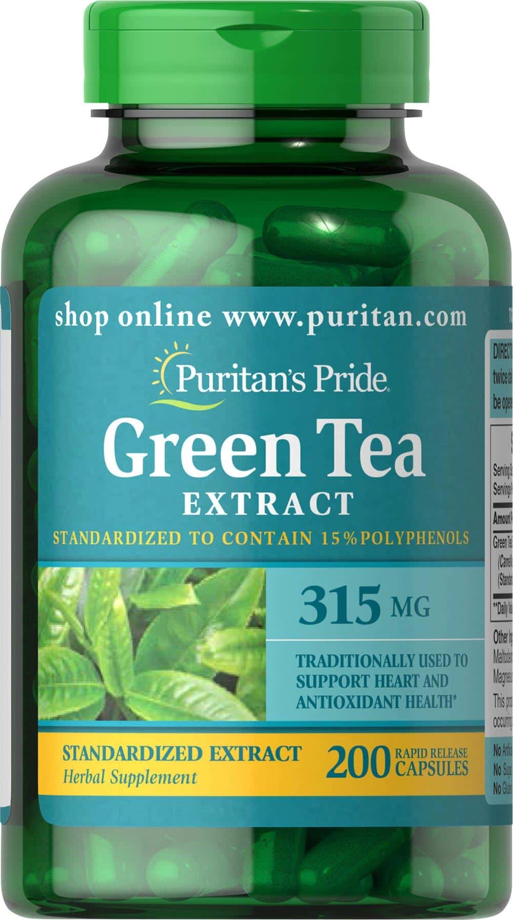 Extracto estandarizado de té verde 315 mg
