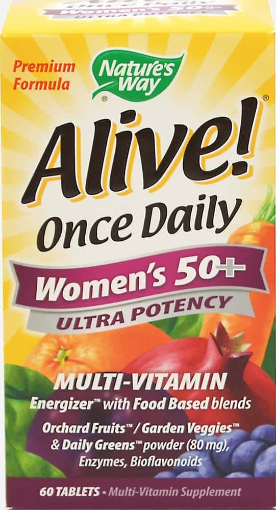 Alive! ® Multivitamínico de ultra potencia para mujeres 50+ una vez al día