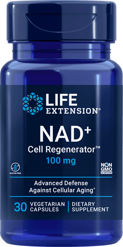 Life Extension, NAD+, 100mg, 30 caps, Regenerador Celular™