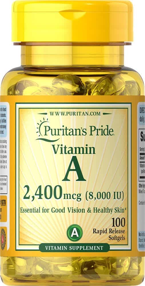 Vitamina A 8.000 UI (2.400 mcg)