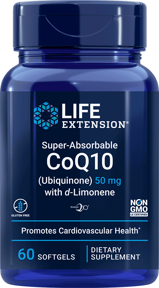 Super-Absorbable CoQ10 (Ubiquinone) with d-Limonene
