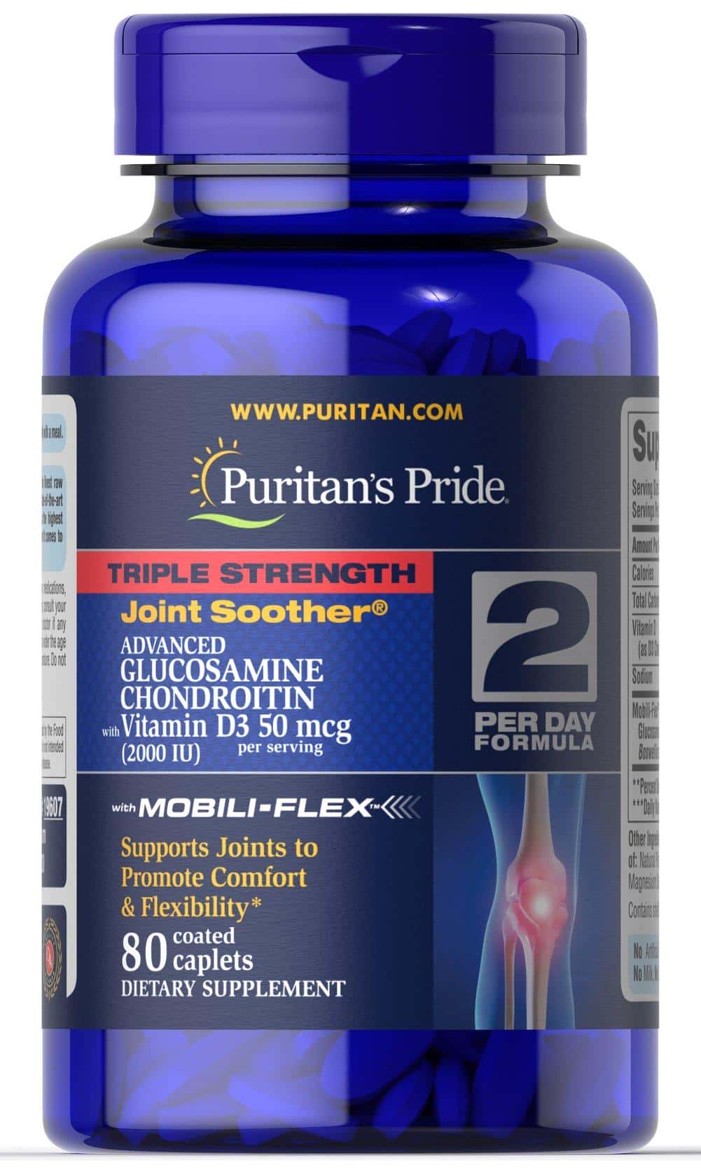 Condroitina de glucosamina de triple potencia con vitamina D3