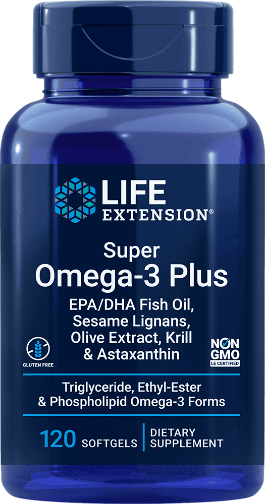 Super Omega-3 Plus EPA/DHA Fish Oil, Sesame Lignans, Olive Extract, Krill & Astaxanthin