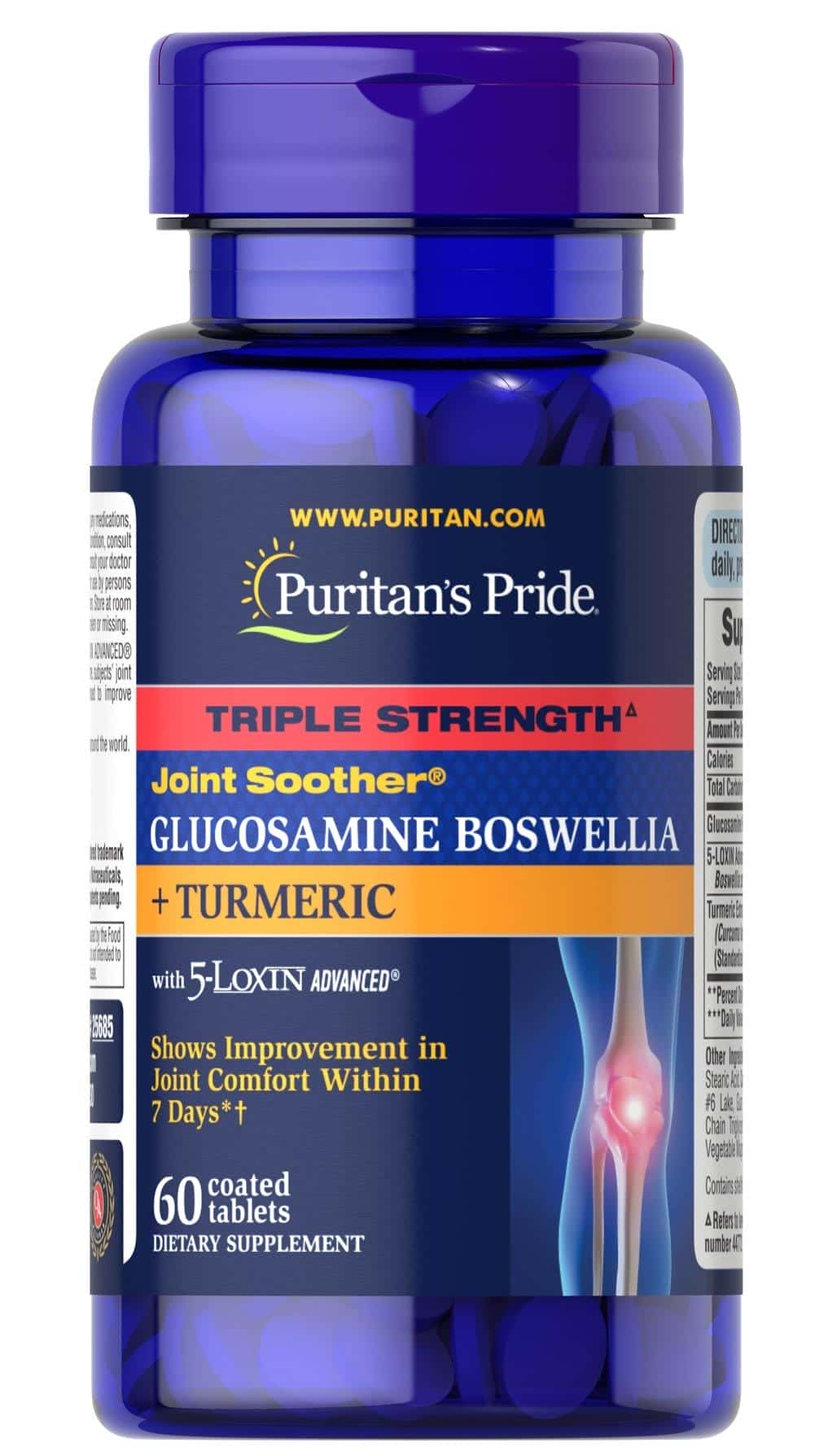 Calmante para articulaciones de triple fuerza glucosamina boswellia + cúrcuma