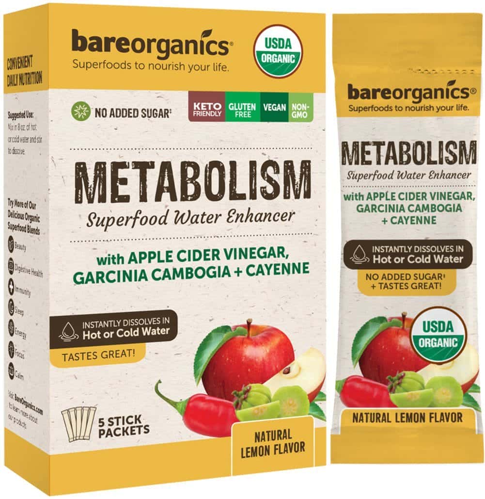 Mezcla de bebida orgánica metabolismo