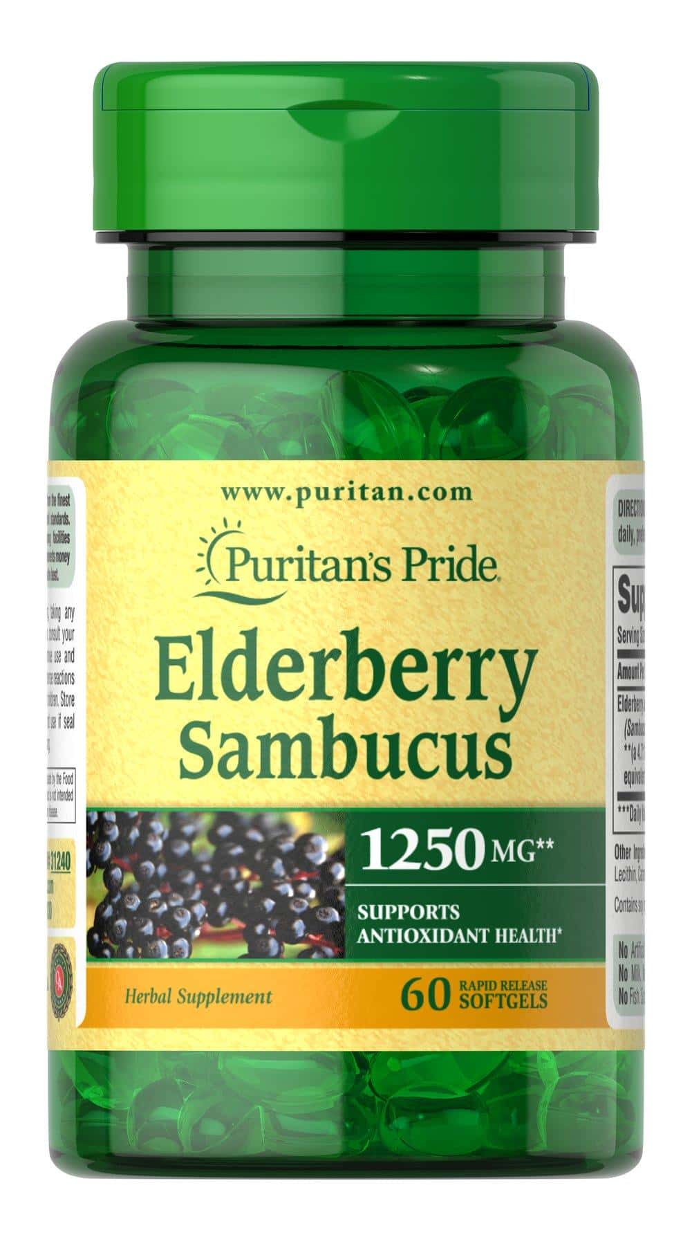 Sambucus de saúco 1250 mg
