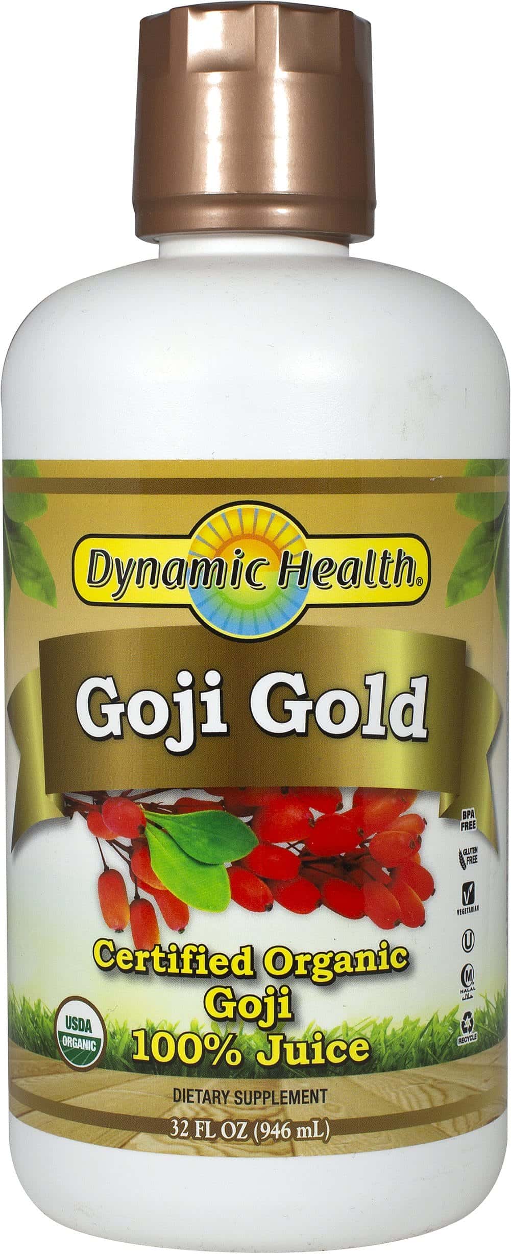 Zumo orgánico 100% puro de Goji Gold