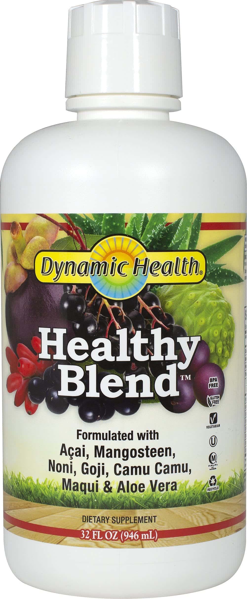 Mezcla saludable de jugo de superfrutas con camu camu