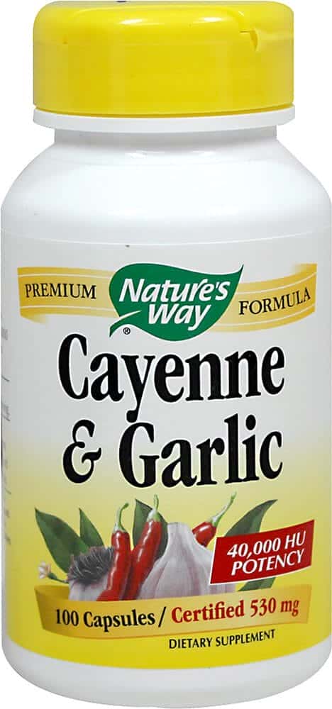 Cayena y ajo 530 mg 40.000 HU