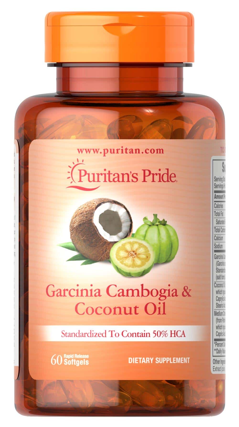 Garcinia Cambogia 500 mg más aceite de coco 500 mg