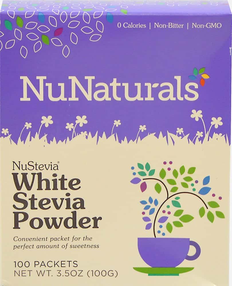 NuStevia White Stevia Powder 100 paquetes