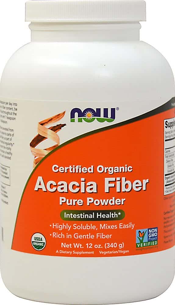 Polvo de fibra de acacia orgánica 6500 mg