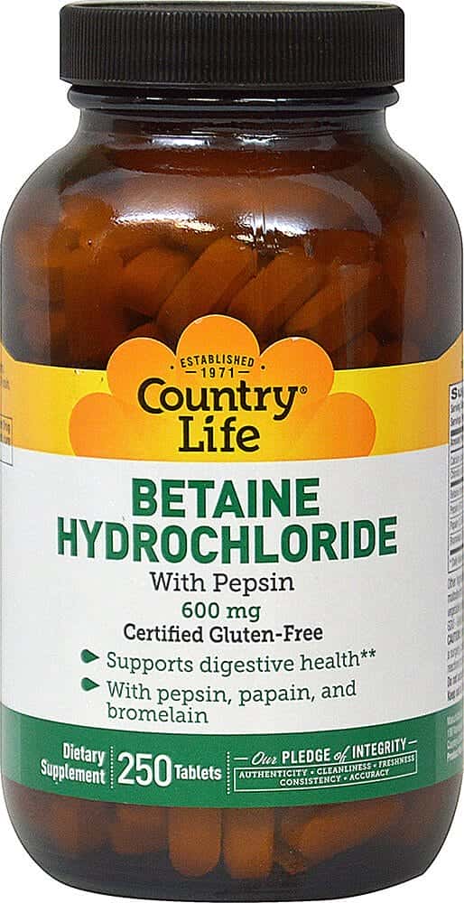 Clorhidrato de betaína con pepsina