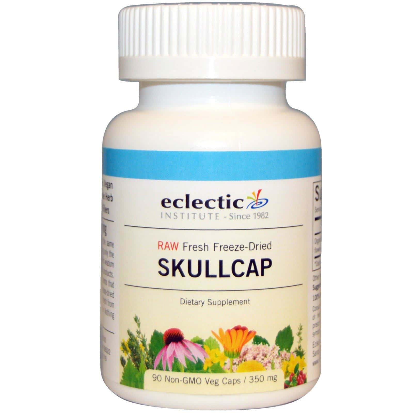 Eclectic Institute, Skullcap, 350 mg, 90 capsulas vegetales