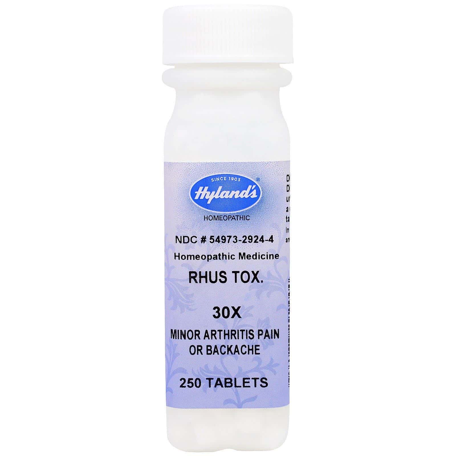 Hyland's, Rhus Tox. 30X, 250 comprimidos