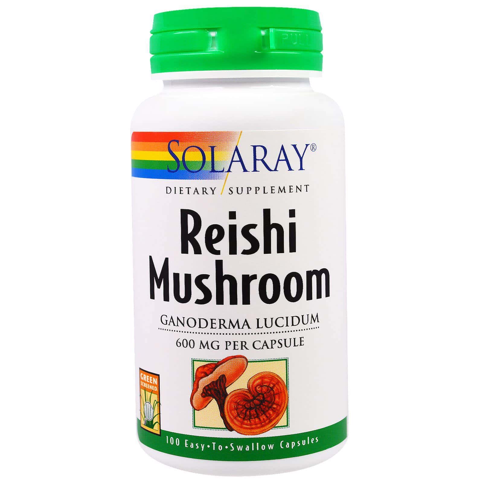 Solaray, Hongo reishi, 600 mg, 100 cápsulas