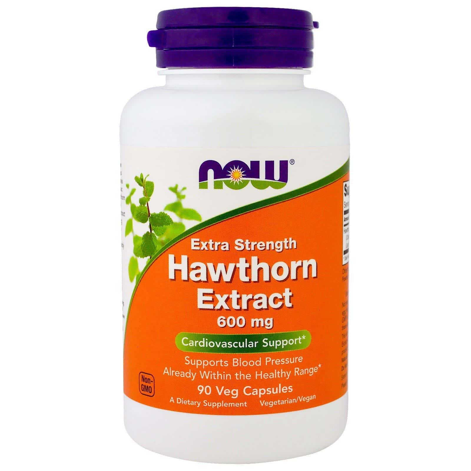 Now Foods, Extracto de espino extra fuerte, 600 mg, 90 cápsulas vegetarianas