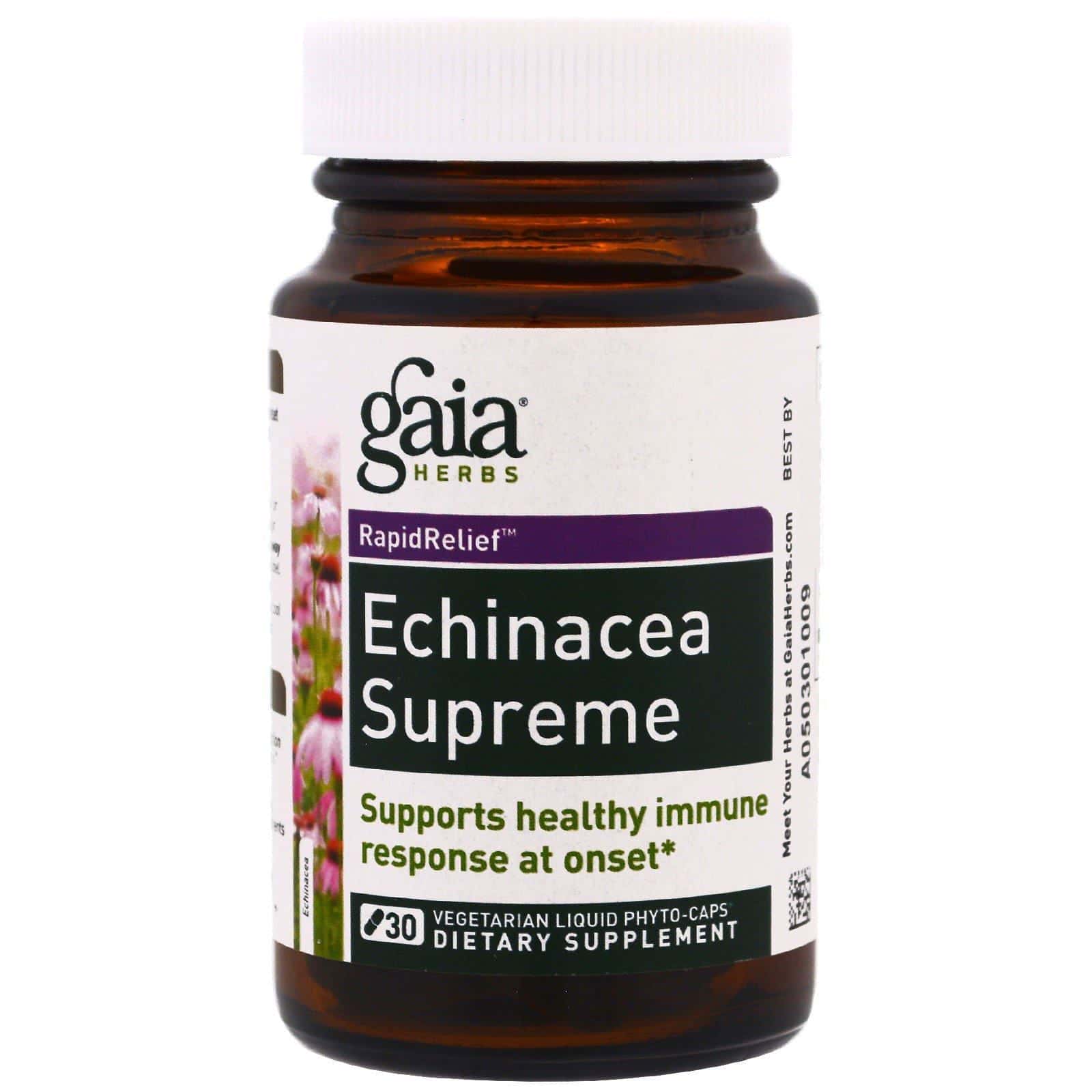 Gaia Herbs, Echinacea Suprema, 30 Fitocápsulas Líquidas Vegetarianas