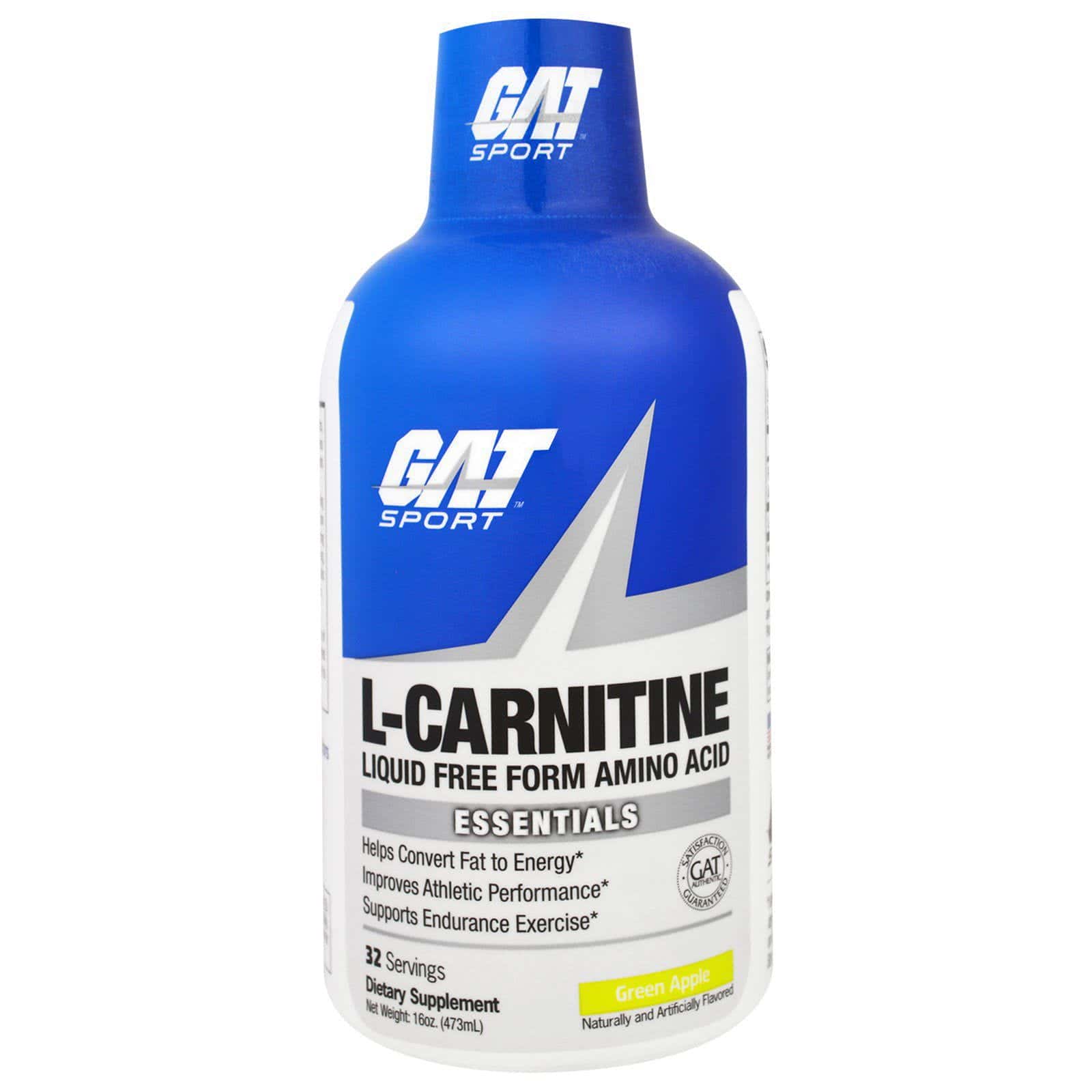 GAT, L-Carnitine, Amino Acid, Free Form, Green Apple, 16 oz (473 ml)