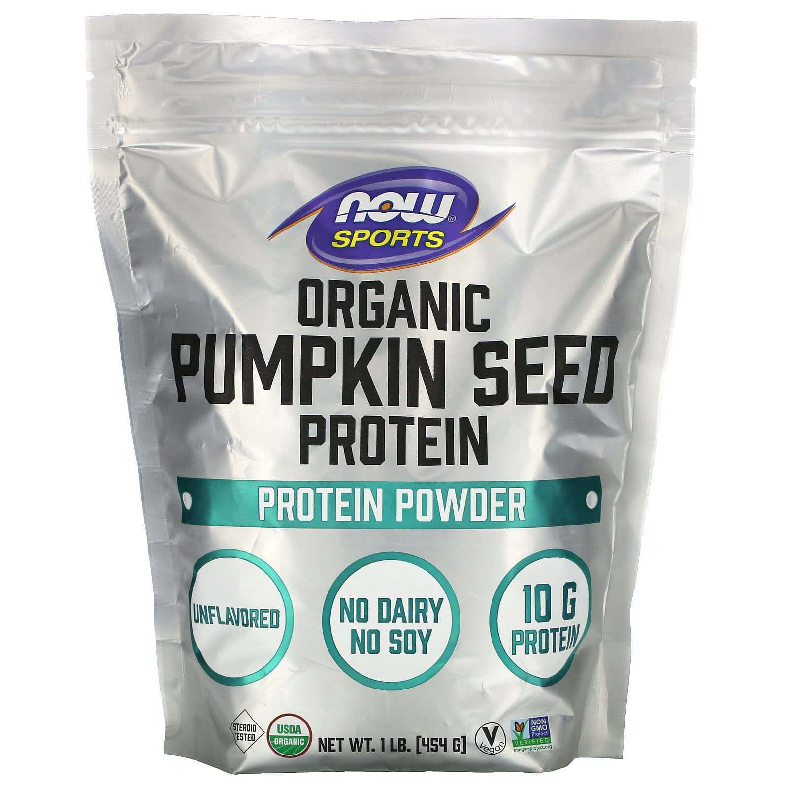 Now Foods, Sports, Organic Pumpkin Seed Protein Powder, Unflavored, 1 lb (454 g)