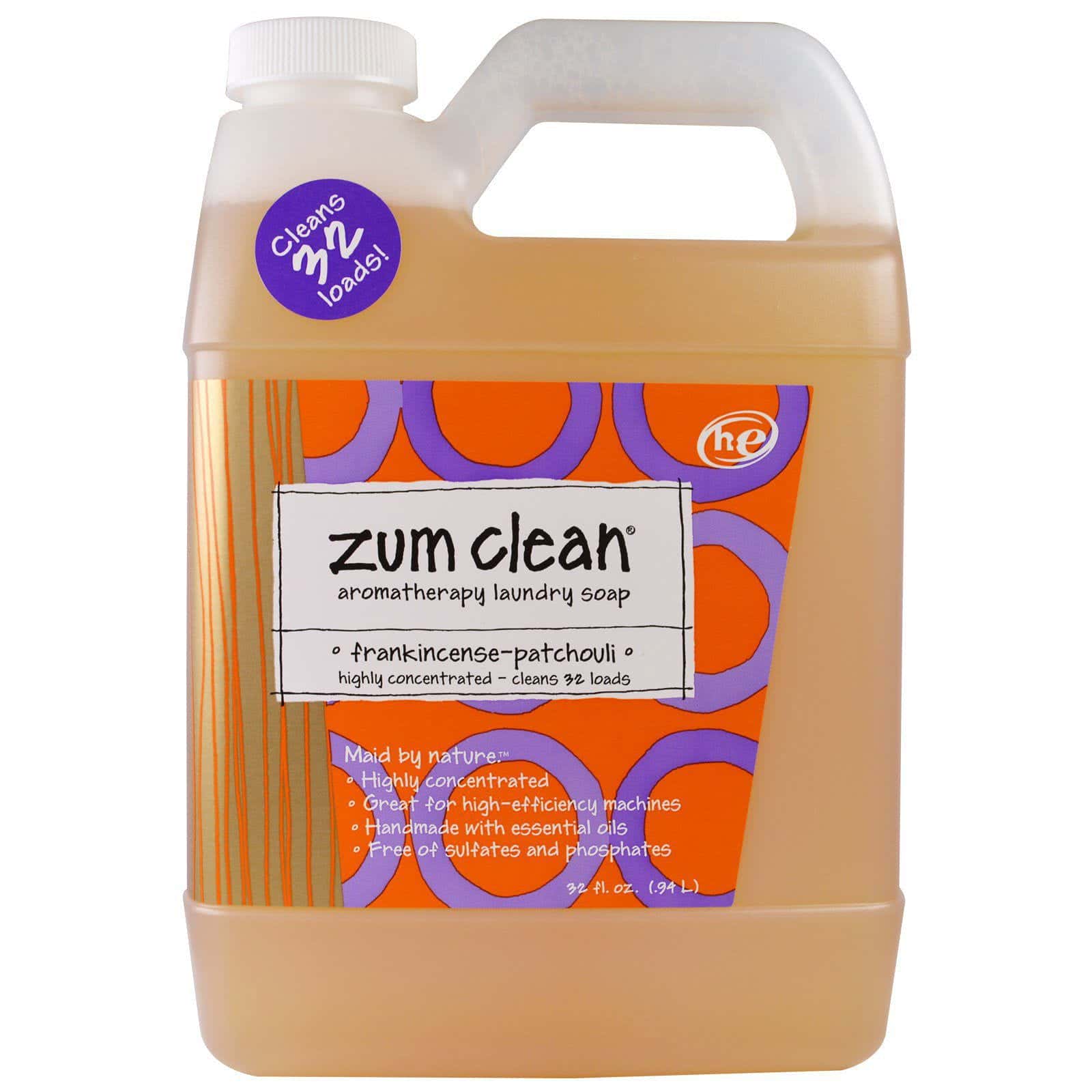 Indigo Wild, Zum Clean, jabón de lavandería de aromaterapia, Incienso y pachuli, 32 fl oz