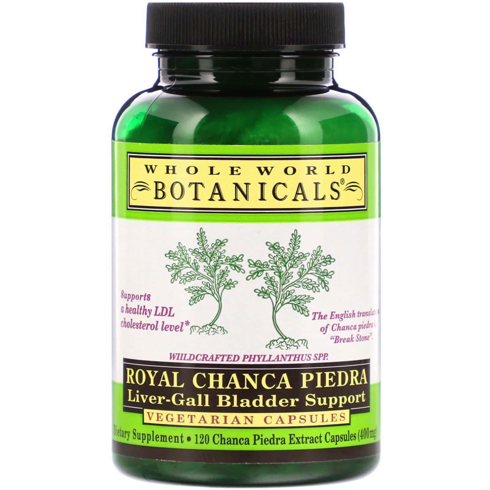 Whole World Botanicals, Chancapiedra real, Apoyo para la vesícula biliar y el hígado, 400 mg, 120 cápsulas vegetales