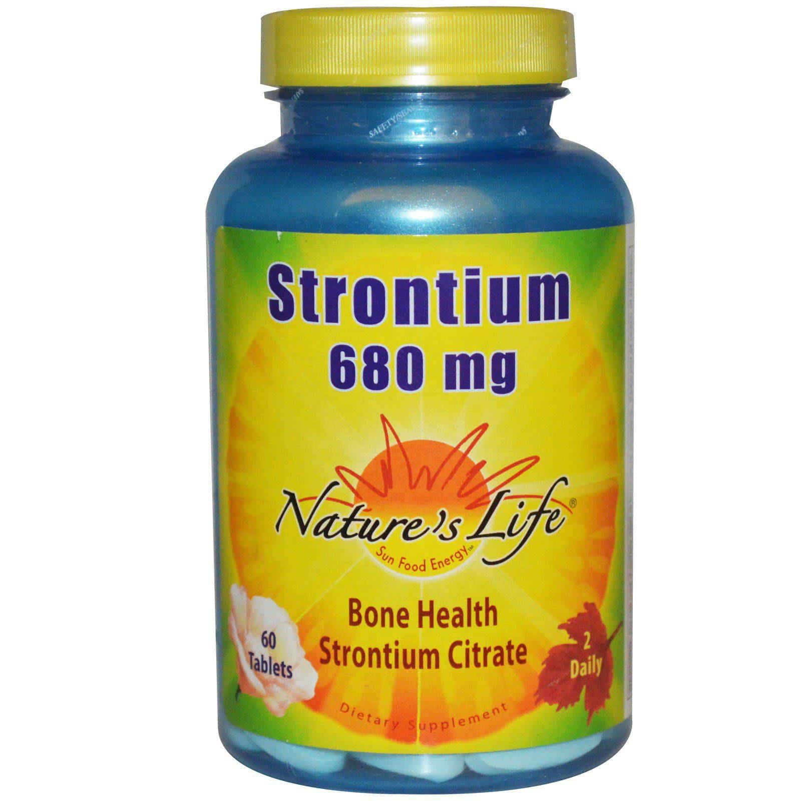 Nature's Life, Estroncio, 680 mg, 60 comprimidos