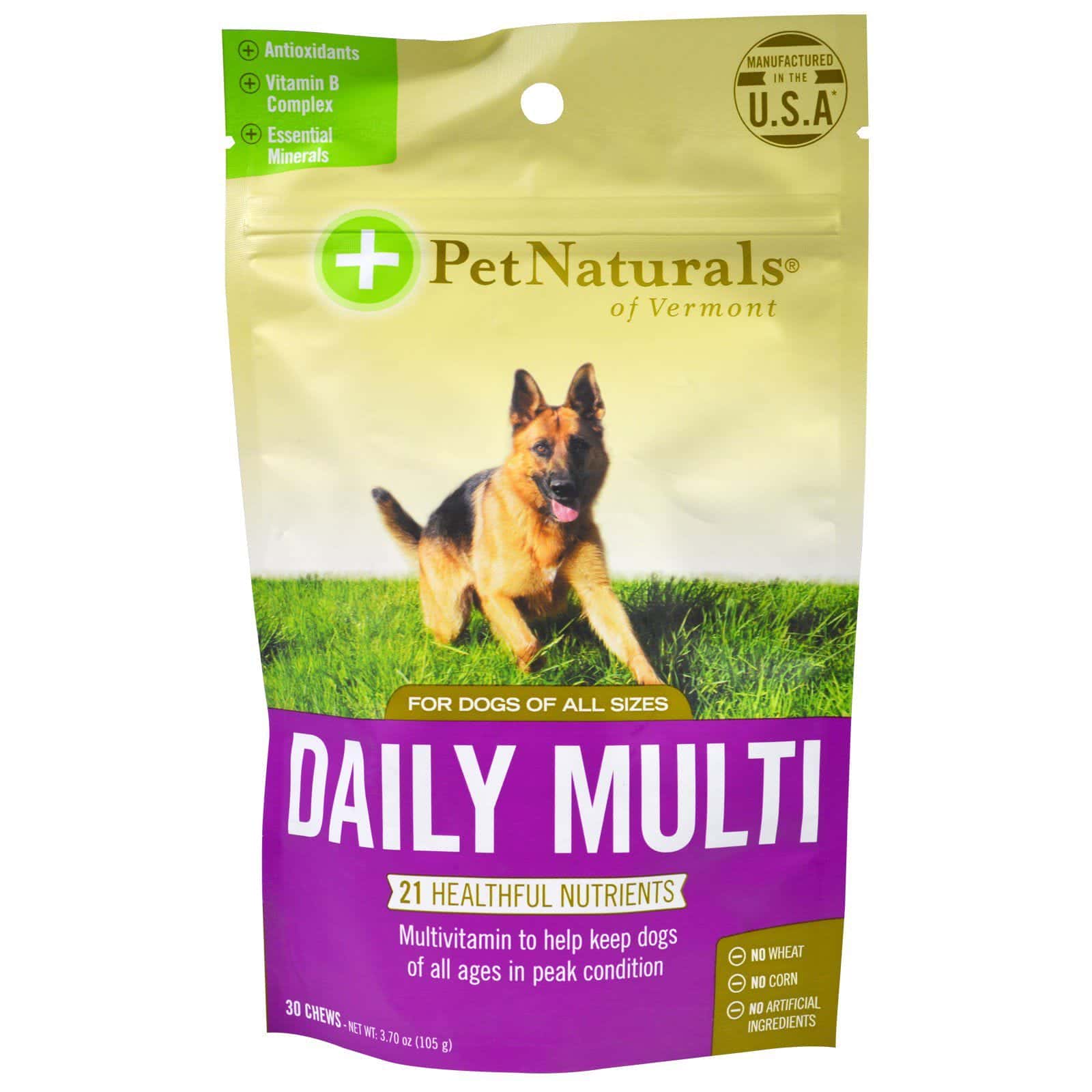 Pet Naturals of Vermont, Multivitamínico diario, Para perros, 30 Masticables, 3.70 oz (105 g)