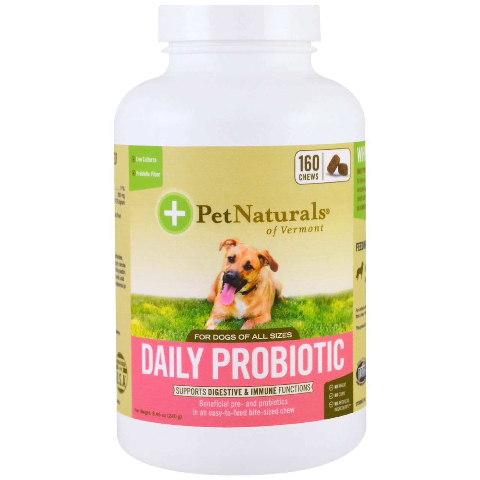 Pet Naturals of Vermont, Probiótico diario, para perros , 160 masticables