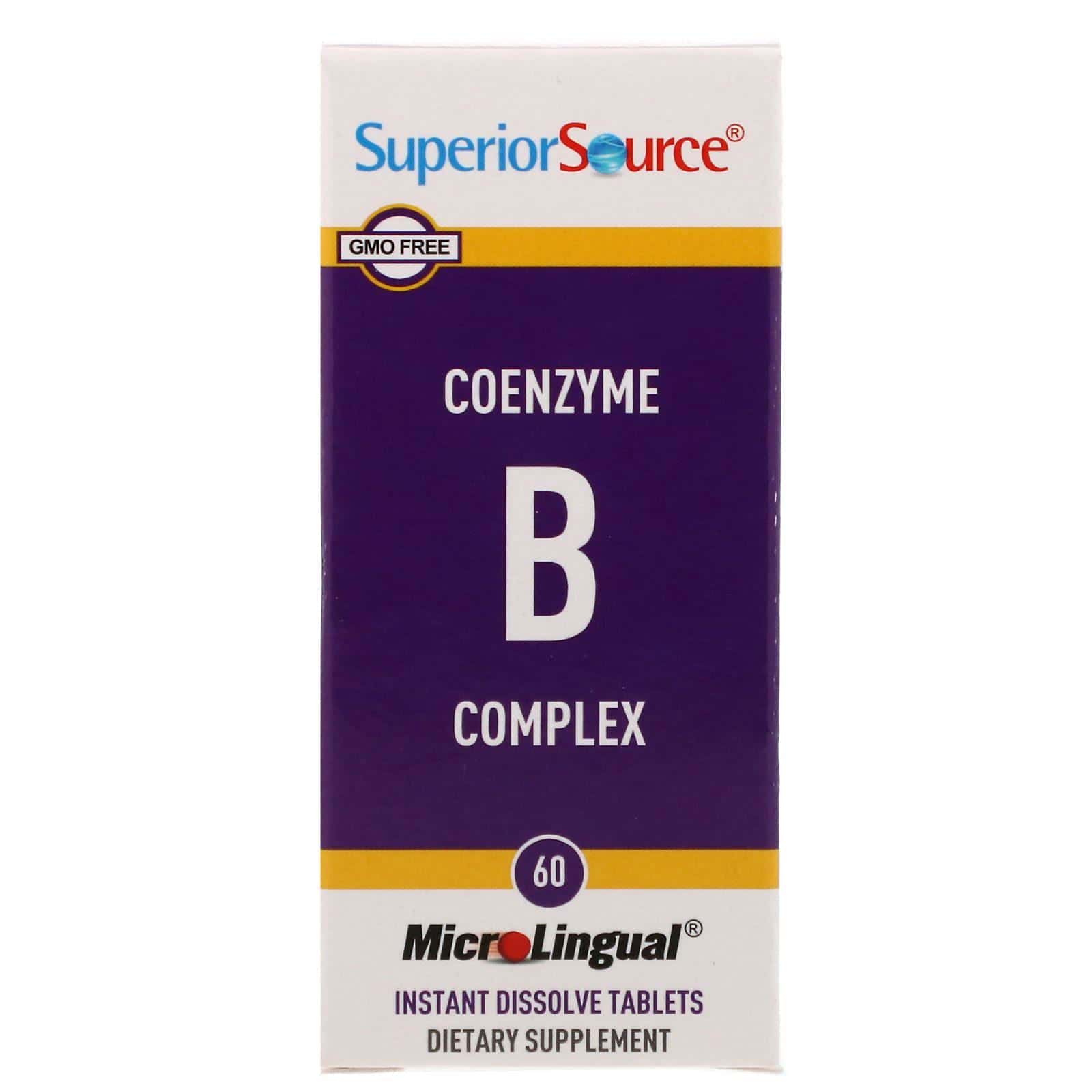Superior Source, Complejo de coenzima B, 60 comprimidos de disolución instantánea