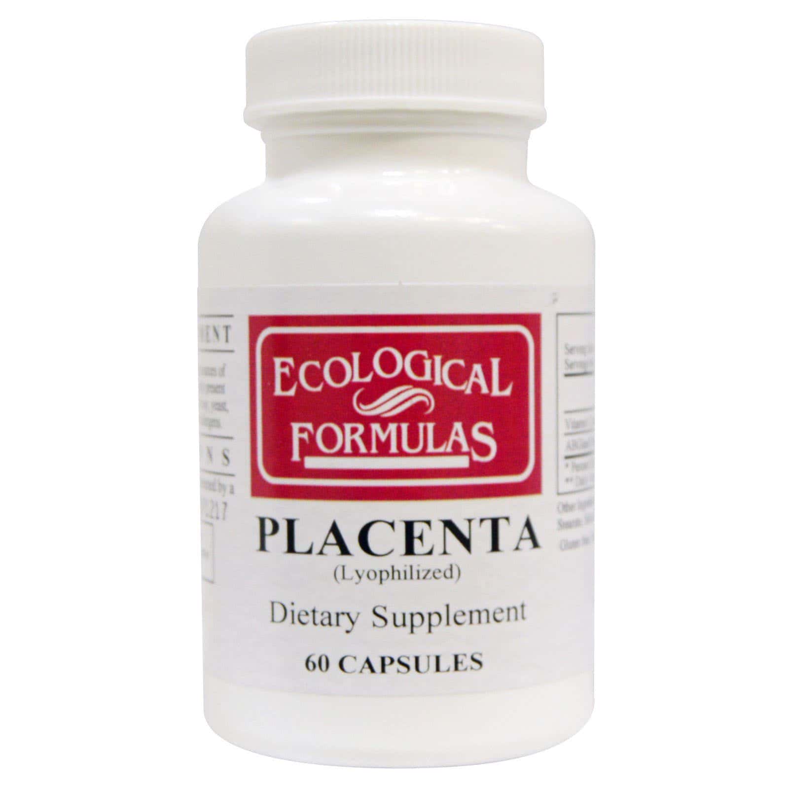 Ecological Formulas, Placenta (Liofilizada), 60 Cápsulas