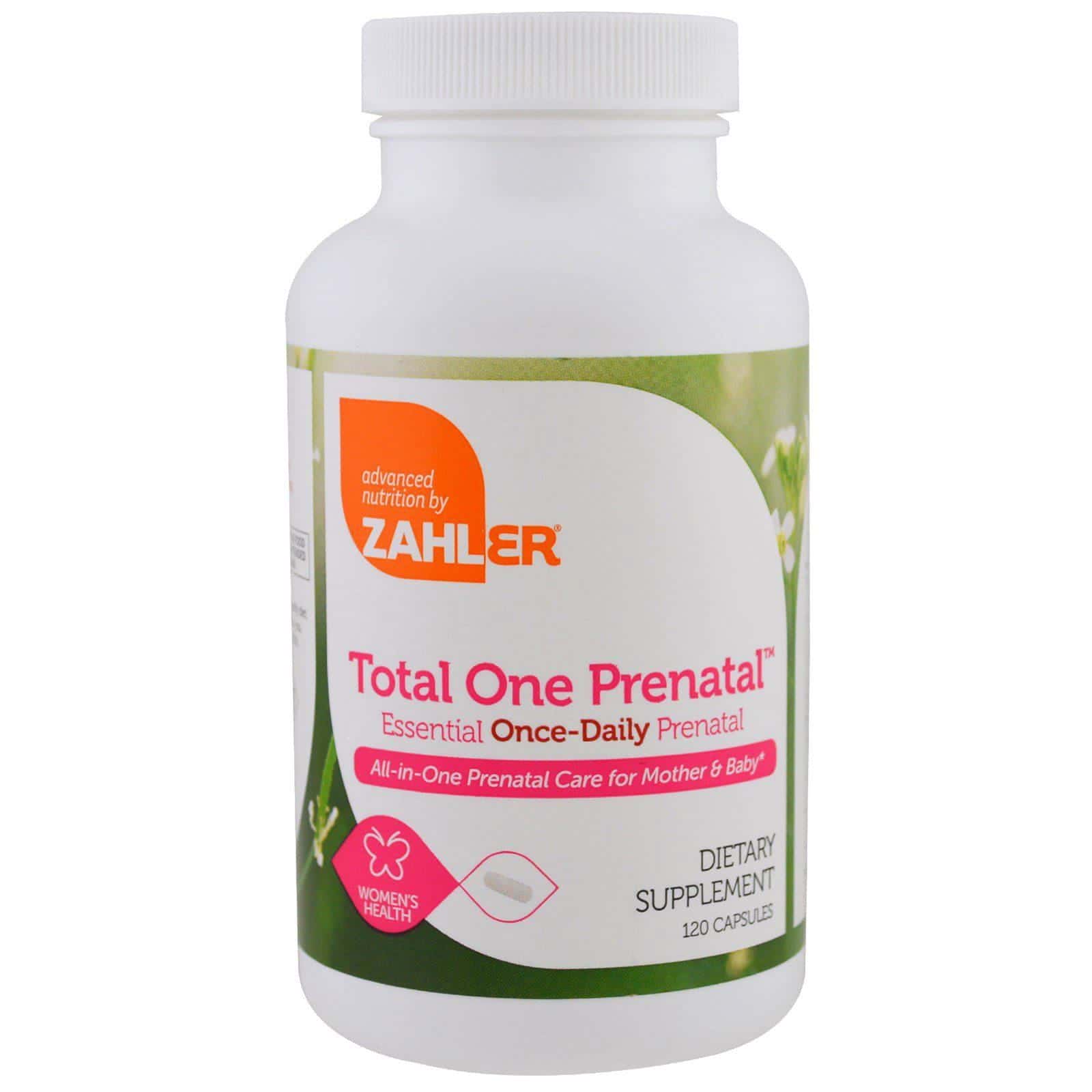 Zahler, Prenatal Una Total, Prenatal Esencial Una Diaria, 120 cápsulas